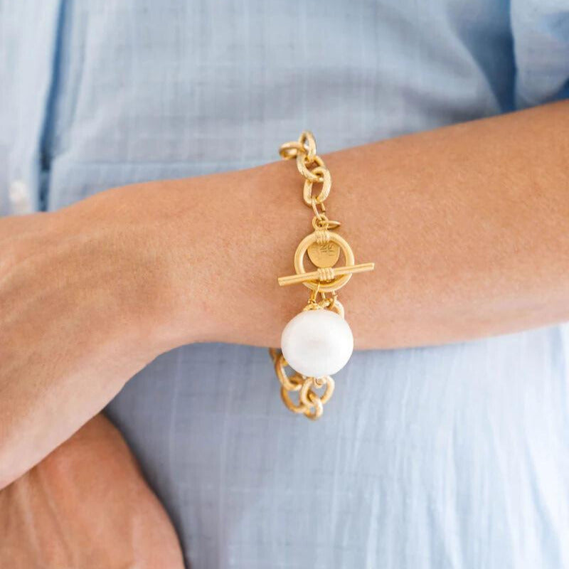 Susan Shaw Cotton Pearl Toggle Bracelet