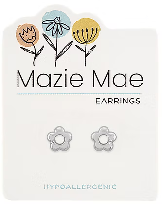Mazie Mae Kids Earrings Collection Hypoallergenic - Silver Tone 0