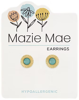 Mazie Mae Kids Earrings Collection Hypoallergenic - Gold Tone 0