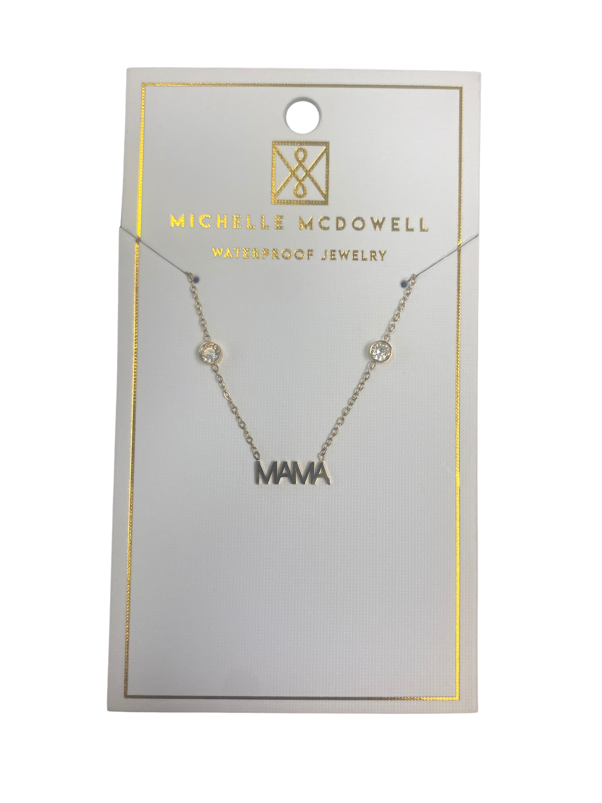 78852 Michelle McDowell Mama Gold Plated Waterproof Necklace 0