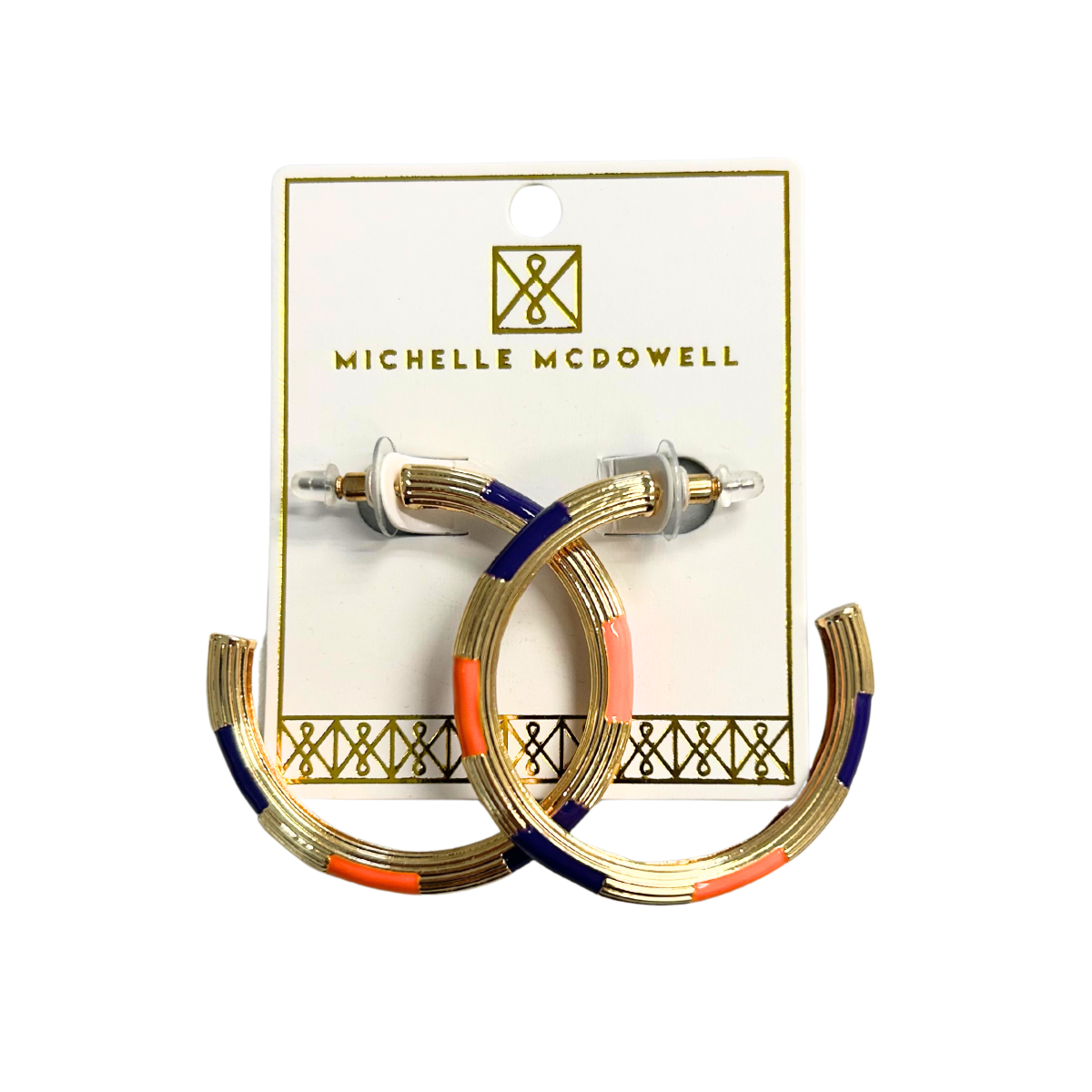 Michelle McDowell Ginger Earrings in Purple & Orange