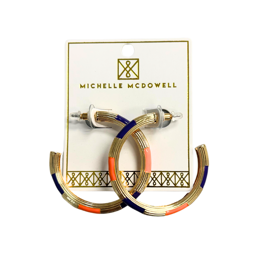 Michelle McDowell Ginger Earrings in Purple & Orange