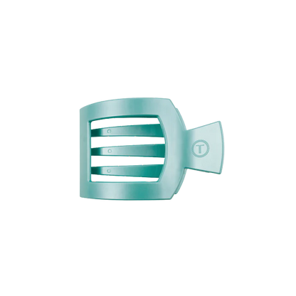 Teleties Small Flat Square Hair Clip - Totally Turquoise