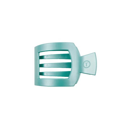 Teleties Small Flat Square Hair Clip - Totally Turquoise
