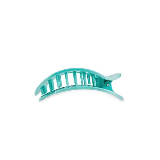 Teleties Totally Turquoise Flat Round Hair Clip - Small