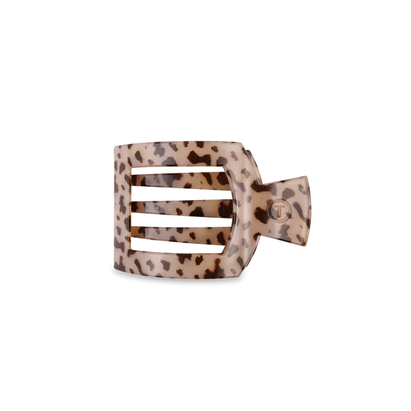 TT-FCS02-023 Teleties Blonde Tortoise Small Flat Square Hair Clip