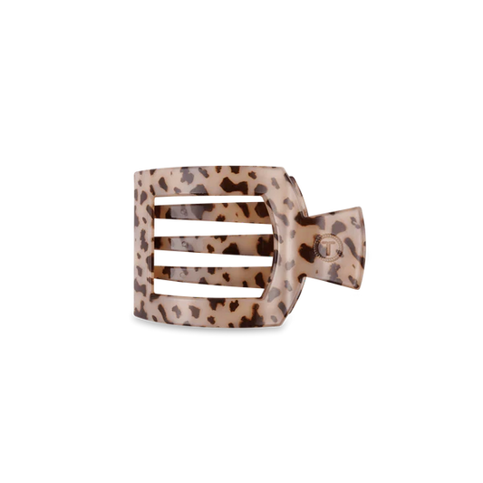 TT-FCS02-023 Teleties Blonde Tortoise Small Flat Square Hair Clip