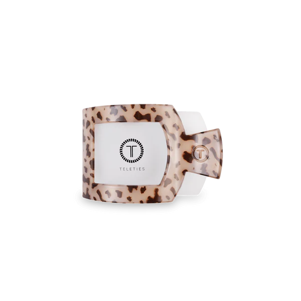 TT-FCS02-023 Teleties Blonde Tortoise Small Flat Square Hair Clip