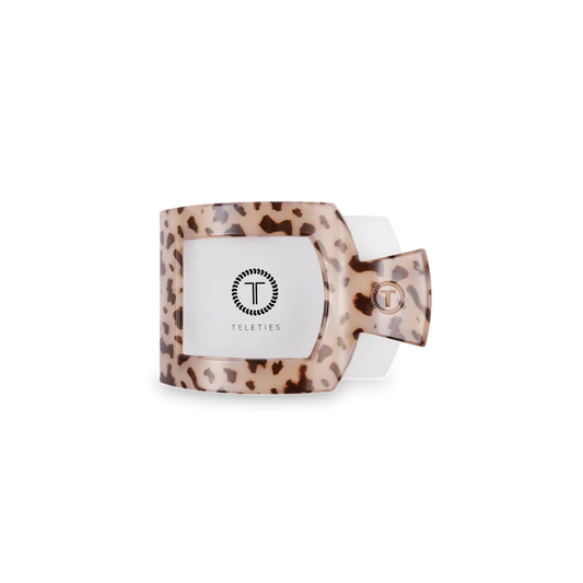 TT-FCS02-023 Teleties Blonde Tortoise Small Flat Square Hair Clip