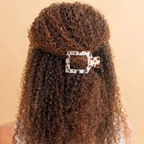 TT-FCS02-023 Teleties Blonde Tortoise Small Flat Square Hair Clip