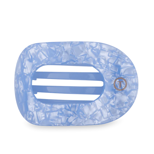 Teleties Blue Lagoon Flat Round Hair Clip