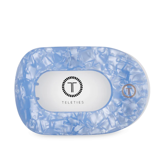 Teleties Blue Lagoon Flat Round Hair Clip