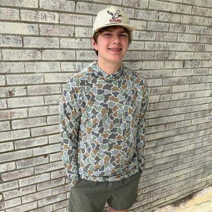 Local Boy Heather Blend Hoodie - Forest Camo Bluff