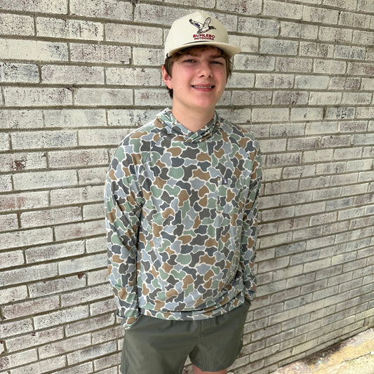 Local Boy Heather Blend Hoodie - Forest Camo Bluff