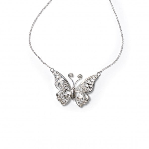 714 DER C627 Southern Gates Sterling Silver Garden Butterfly Necklace 0