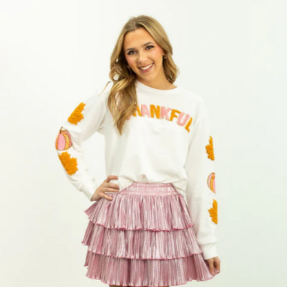 Thankful Beige Sweatshirt