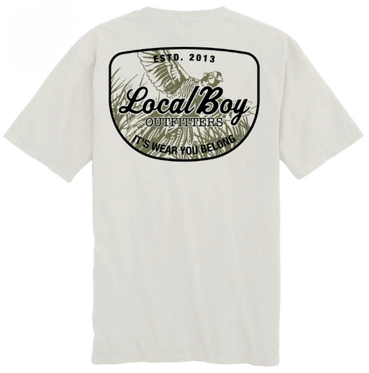 L1000845 Local Boy Pheasant Patch T-Shirt Silver 0