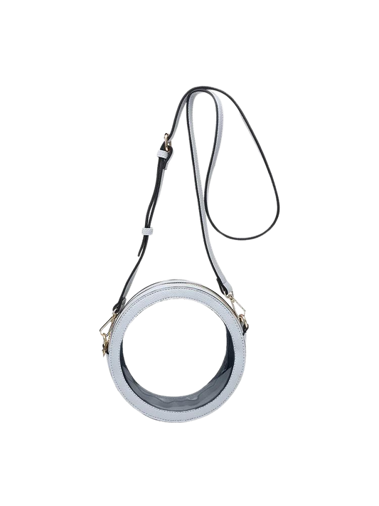 Lilibet Vegan Clear Circle Crossbody - Grey