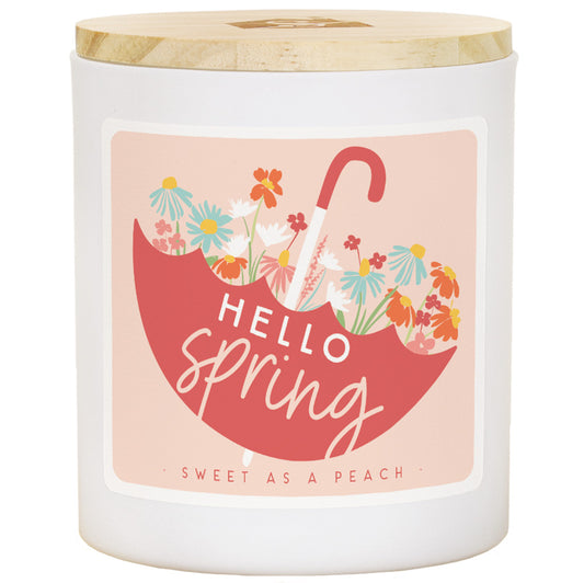 Hello Spring Candle