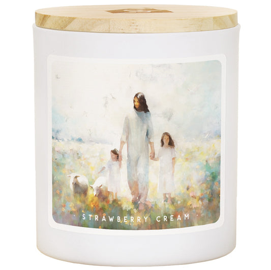 Jesus With Children Candle