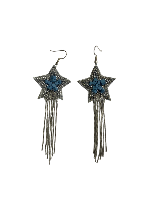 S-13034 Myra Loretta Beaded Star Earrings