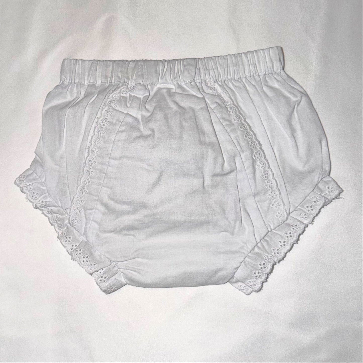 Baby Ruffles Bloomers White Available in Size 1 or 2
