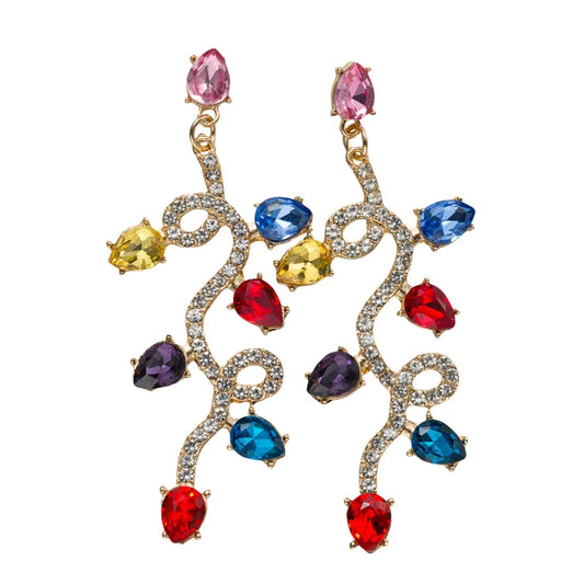 JM70678E-12 Jane Marie Crystal Christmas String Lights Earrings 0
