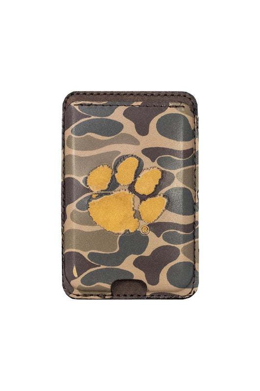 CLE-OS-IWB8-BRCM Zep-Pro Old School Camo Brown Magnet Phone Card Holder Clemson 0