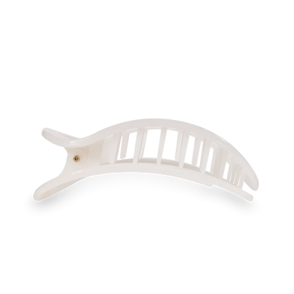 TT-FCM01-004 Teleties Coconut White Medium Flat Round Hair Clip