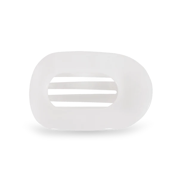 TT-FCM01-004 Teleties Coconut White Medium Flat Round Hair Clip