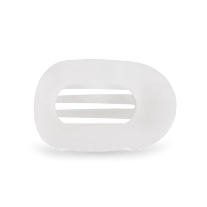 TT-FCM01-004 Teleties Coconut White Medium Flat Round Hair Clip