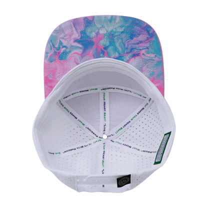THB-7PANEL Cotton Candy Pink, Blue, White 7 Panel Hat