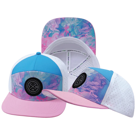 THB-7PANEL Cotton Candy Pink, Blue, White 7 Panel Hat