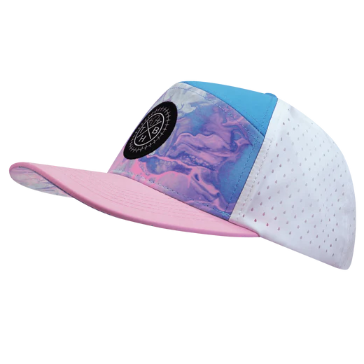THB-7PANEL Cotton Candy Pink, Blue, White 7 Panel Hat
