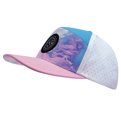 THB-7PANEL Cotton Candy Pink, Blue, White 7 Panel Hat