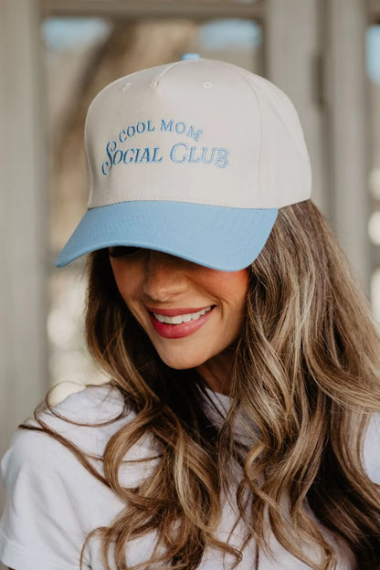 KDC-BC-1131 Katydid Cool Mom Social Club Two-Toned Vintage Hat Light Blue 0