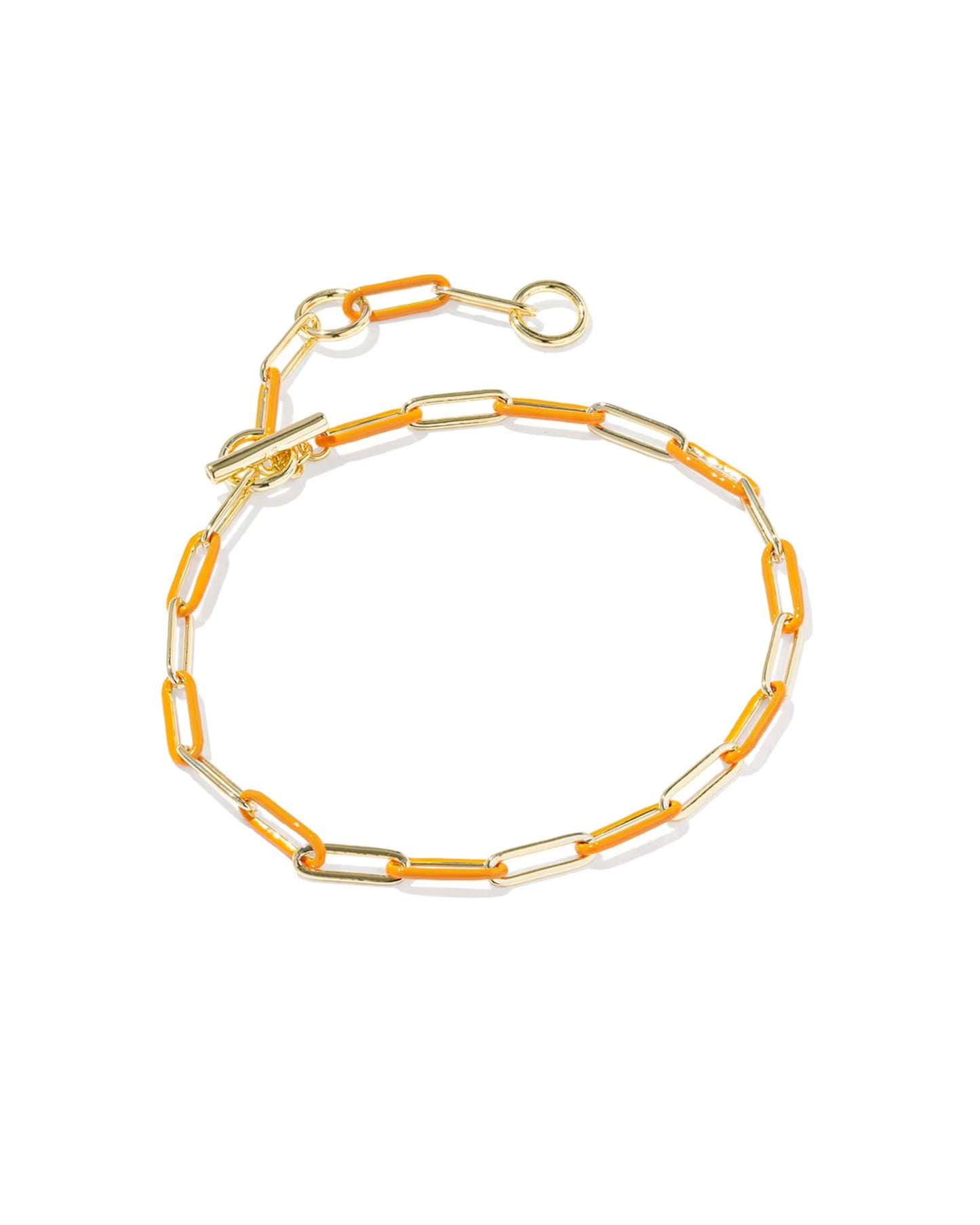 9608805478 Kendra Scott Courtney Enamel Bracelet Bright Orange/Gold 0