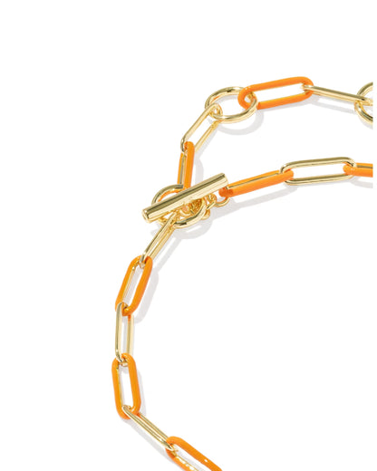 9608805478 Kendra Scott Courtney Enamel Bracelet Bright Orange/Gold 0