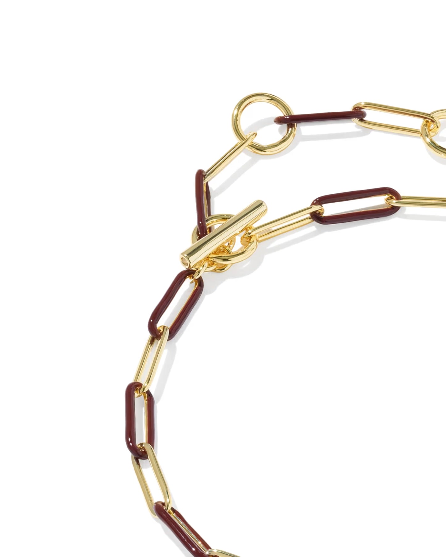 9608891364 Kendra Scott Courtney Enamel Link Bracelet Burgundy/Gold 0