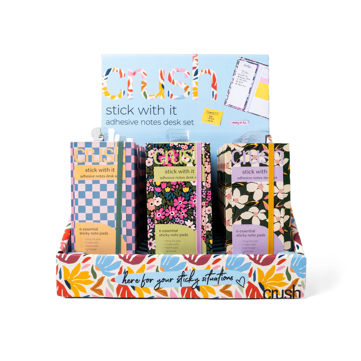 CRSN24 Crush™ Stick With It Adhesive Notes Desk Set 0