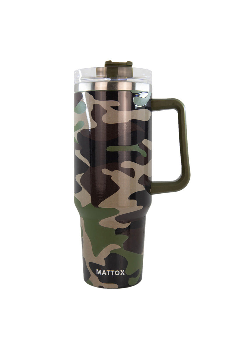 MTX-TUMB-02 Katydid Camo Print 40oz Tumbler Cup with Straw