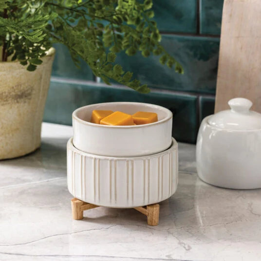 CW2CAW Candle Warmers 2-In-1 Classica Warmer Ceramic & Wood 0