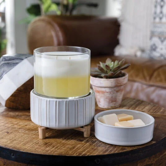 CW2CAW Candle Warmers 2-In-1 Classica Warmer Ceramic & Wood 0