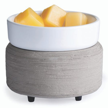 CWDGTX Candle Warmers 2-in-1 Classic Warmer Grey Texture 0