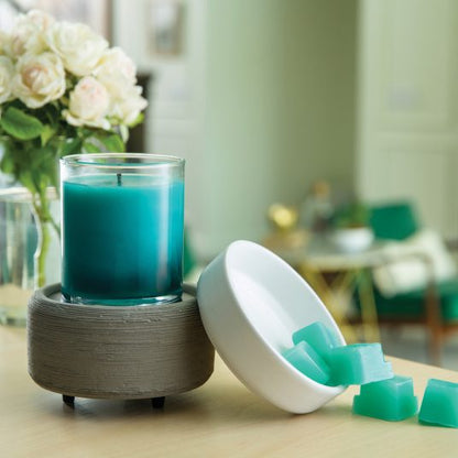 CWDGTX Candle Warmers 2-in-1 Classic Warmer Grey Texture 0