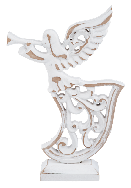 CX199930 Ganz Carved Angel on Stand Wood 0