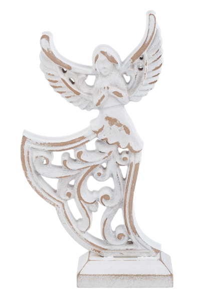 CX199930 Ganz Carved Angel on Stand Wood 0