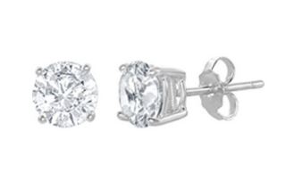 Sterling Silver 6mm CZ Earrings