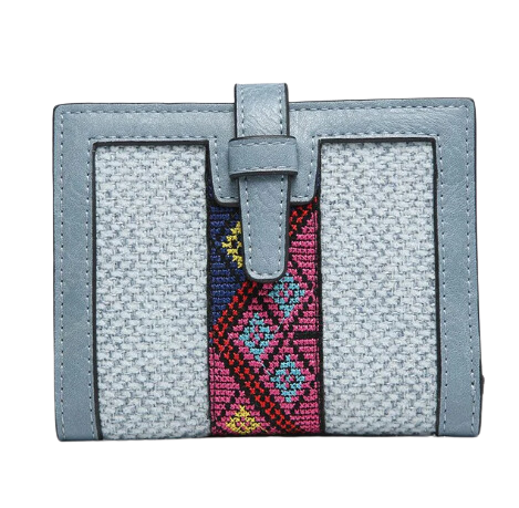 Bessie Vegan Tribal Wallet - Blue