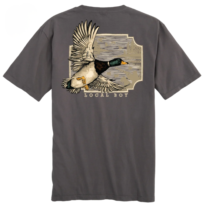 L1000653 Local Boy Greenhead Flight T-Shirt Gray 0